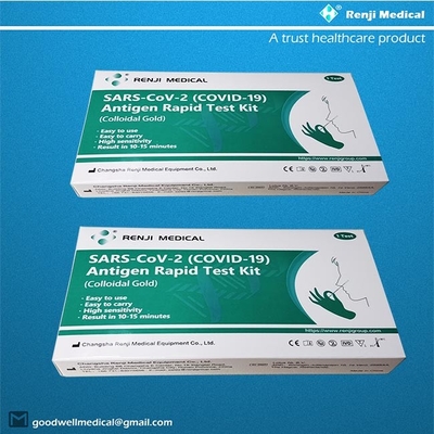 Renji COVID 19 Antigen Rapid Test Kit Nasal swab (คอลลอยด์โกลด์) 10 - 15 นาที