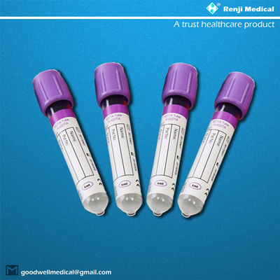EDTA หลอดเก็บเลือดสูญญากาศแบบใช้แล้วทิ้งที่ใช้ในโลหิตวิทยา 5ml 6ml