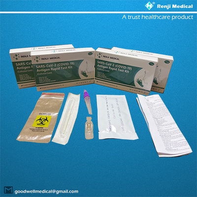 Renji Rapid SARS-COV-2 (COVID 19) Antigen Rapid Test Kit (คอลลอยด์โกลด์) Nasal Swab