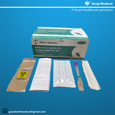 Renji Rapid SARS-COV-2 (COVID 19) Antigen Rapid Test Kit (คอลลอยด์โกลด์) Nasal Swab