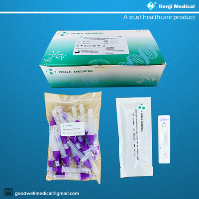 ชุดทดสอบ Antigen Nasal Swab (สีทองโคลอยัล) ของ COVID-19 ที่ทำเครื่องหมาย CE สำหรับการทดสอบด้วยตนเอง