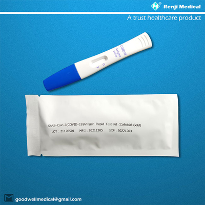 ชุดทดสอบแอนติเจนอย่างรวดเร็วของ Renji Medical Home พร้อมการรับรองมาตรฐาน ISO13485 Nasal Swab