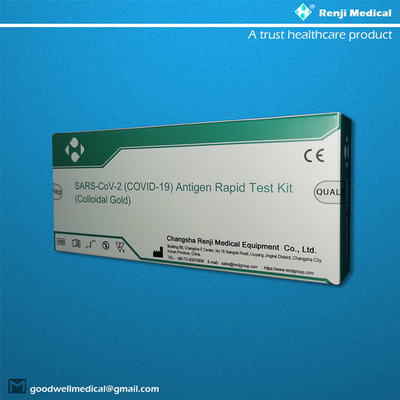 ชุดทดสอบอย่างรวดเร็วของคอลลอยด์โกลด์แอนติเจน, Nasal Swab Sars-Cov-2 Ag ชุดทดสอบ