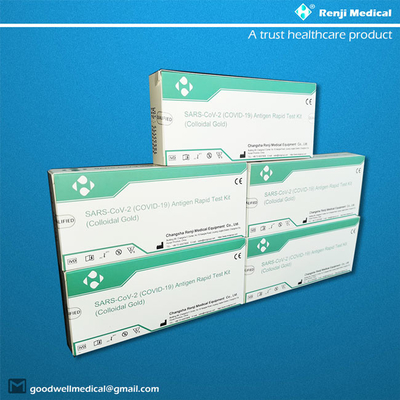 5 ชุด / กล่อง Antigen Rapid Testing Kit , 15 นาที ชุดตรวจหาเชื้อ Covid 19