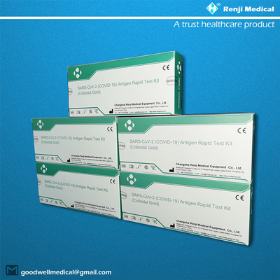 ชุดทดสอบอย่างรวดเร็วของ OEM ODM Antigen 5 กล่องบรรจุใบรับรอง YBTC