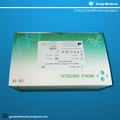 ชุดทดสอบอย่างรวดเร็วของ Renji Antigen , immunochromatography Colloidal Gold Covid Test