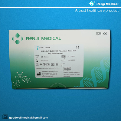 Renji ชุดทดสอบแอนติเจนคอลลอยด์โกลด์สำหรับโรงพยาบาล / ห้องปฏิบัติการ