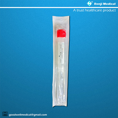 หลอดเก็บตัวอย่างไวรัส Nasopharyngeal แบบใช้แล้วทิ้งพร้อม Red Cap