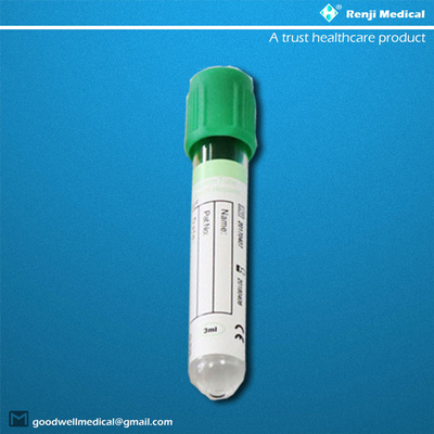 หลอดโซเดียมลิเธียมเฮปารินสำหรับการอนุมัติ MSDS การเก็บเลือด