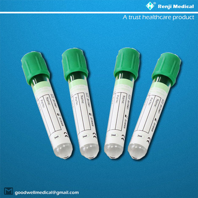สุญญากาศโซเดียมเฮปาริน Blood Tube 13x100mm สำหรับการแยกพลาสมา