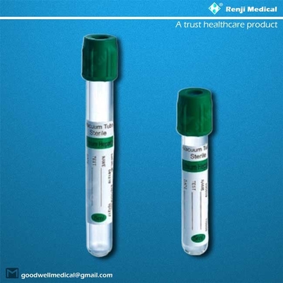 หลอดโซเดียมลิเธียมเฮปารินสำหรับการอนุมัติ MSDS การเก็บเลือด
