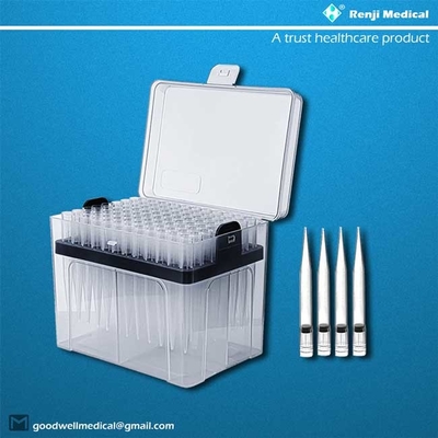 Renji Sterile Pipette Tips วัสดุโพลีโพรพิลีน ใบรับรอง CE
