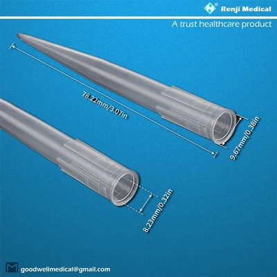 Renji Sterile Pipette Tips วัสดุโพลีโพรพิลีน ใบรับรอง CE