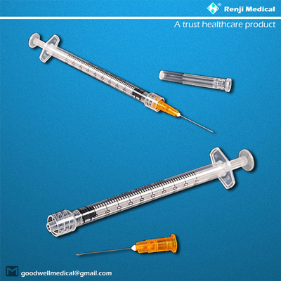 Renji วัสดุสิ้นเปลืองทางการแพทย์ที่ใช้แล้วทิ้ง, 1ml PP Slip Tip Syringes