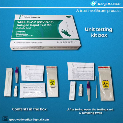 Renji Rapid SARS-COV-2 COVID 19 Antigen Rapid Test Kit คอลลอยด์โกลด์